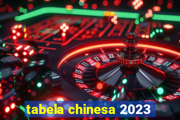 tabela chinesa 2023